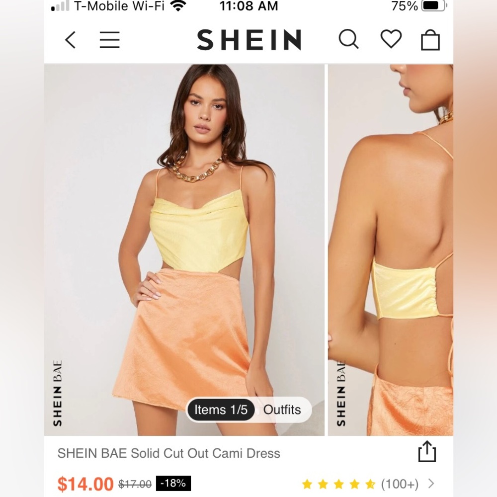 worn only once small cut out dress